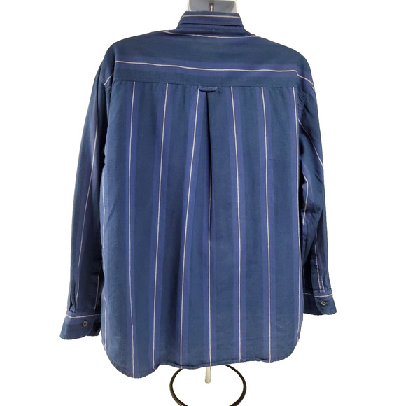 LEVIS MENS VINTAGE 80S DIAMOND LABEL BUTTON UP LONG SLEEVE SHIRT BLUE SIZE L - Picture 2 of 13